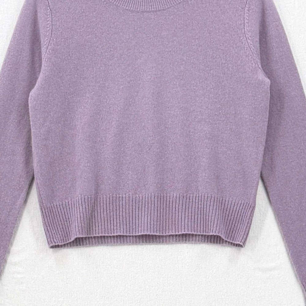 Reformation Sweater Women Small Purple Cashmere Knit Long Sleeve Crewneck - Picture 10 of 16